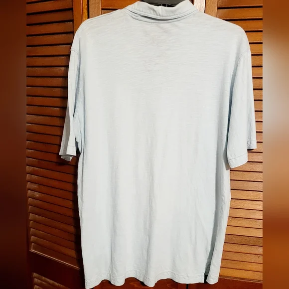 Jimmy Buffet Light Aqua Distressed Margaritaville  Polo Shirt Mens Large. - Picture 3 of 10